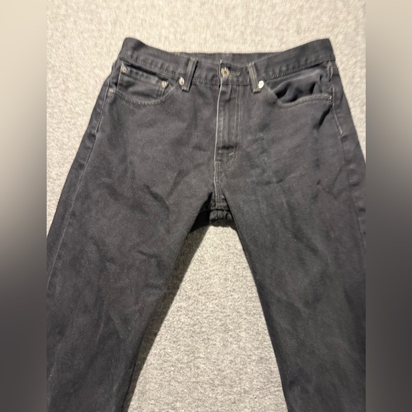Levis 505 black jeans men’s measure 32x30 (tag 33x34) Straight Fit cotton denim - Picture 4 of 11